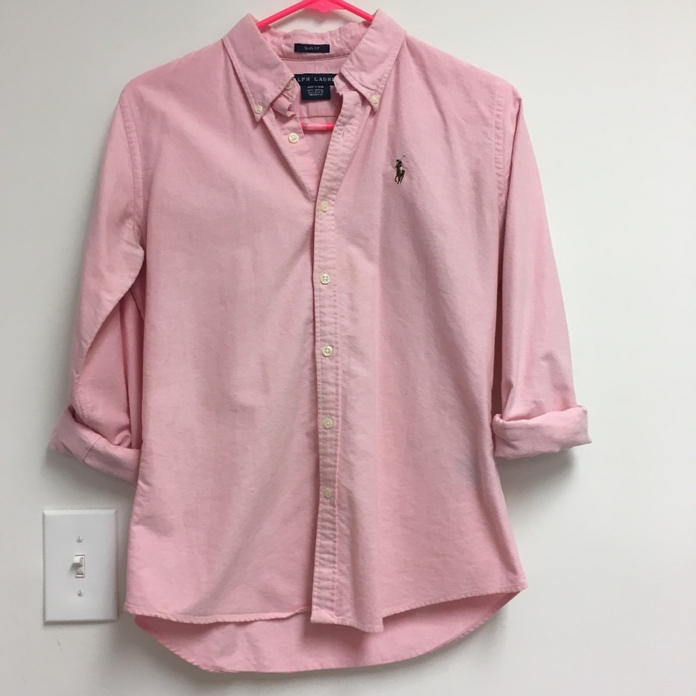 Ralph Lauren Slim Fit Pink Oxford